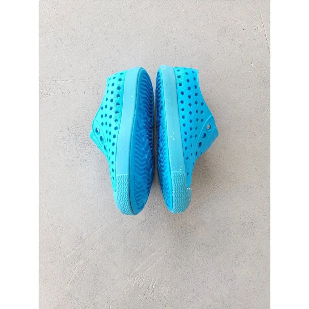 Native Jefferson Bloom Speckled Blue Rubber Slip-On Sneakers Size 4 (Baby)‎